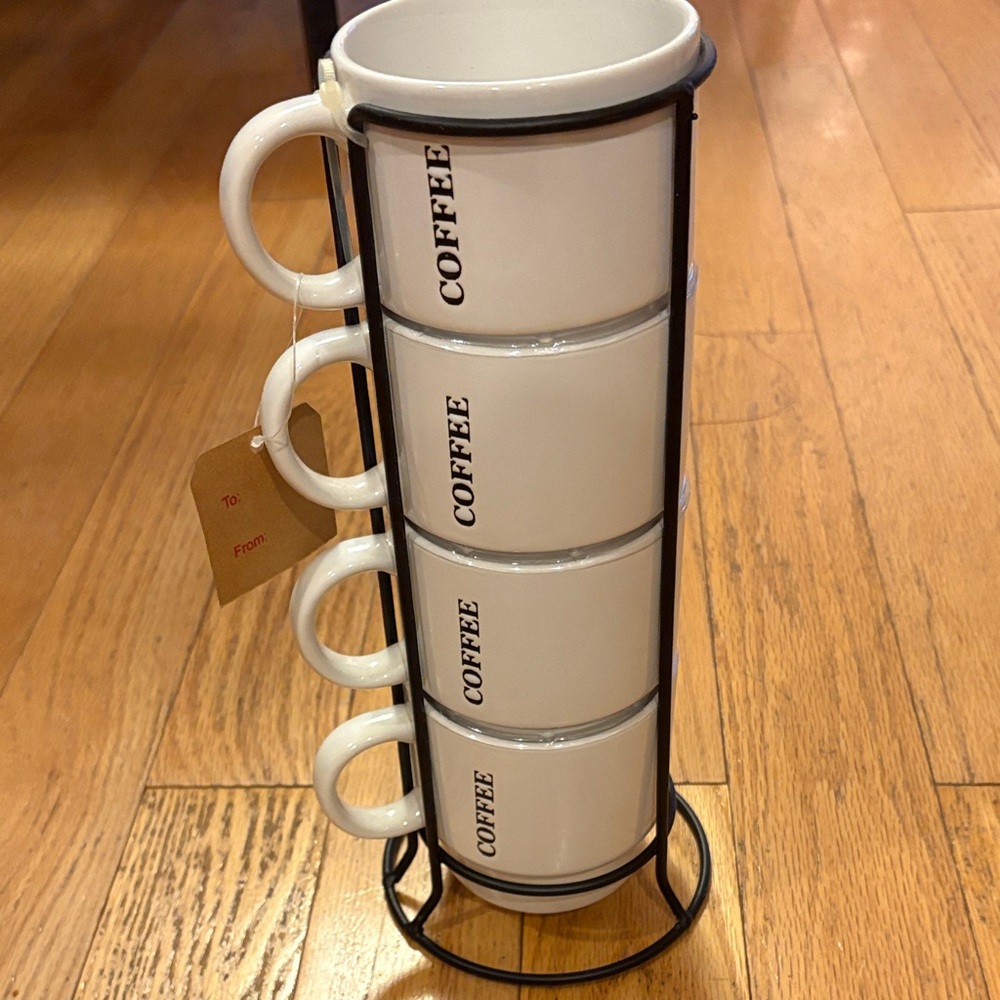 Stackable Coffee Mug Set with Stand